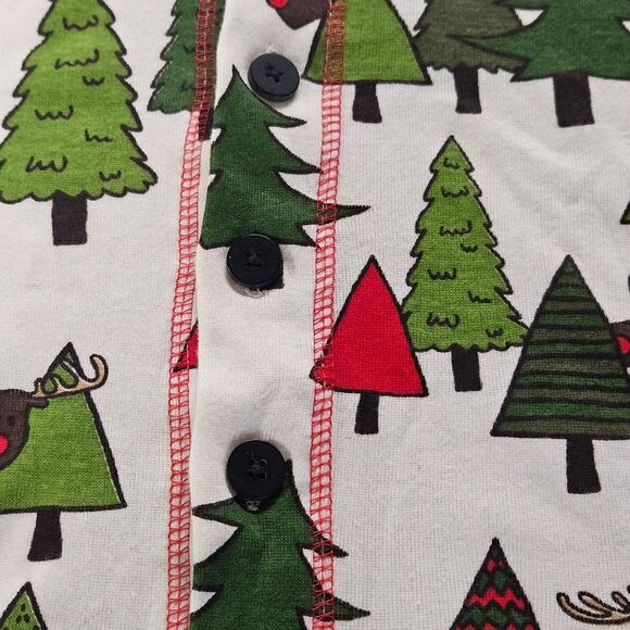 Lazy One No Peeking Flapjack Button Front One Piece Reindeer Christmas Pajamas - Picture 6 of 15